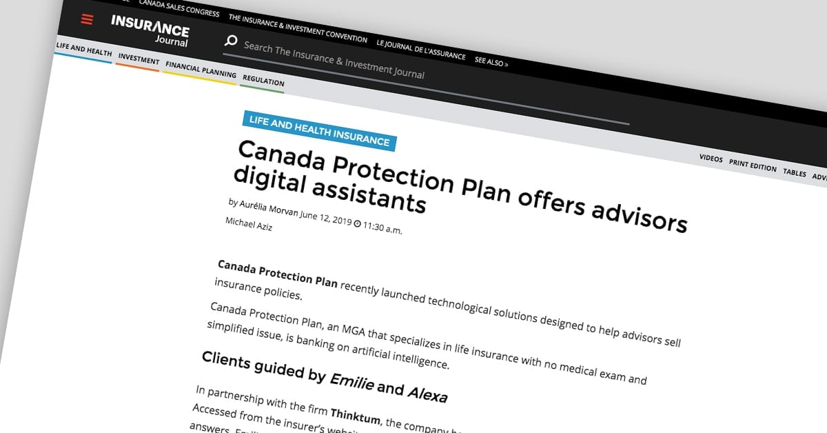 Canada Protection Plan Offers Advisors Digital Assistants Canada